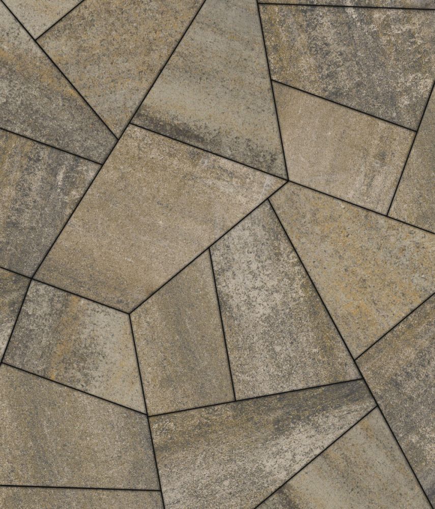 Тротуарная плитка Оригами <span>цвет Базальт</span>
