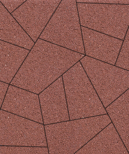 Тротуарная плитка Оригами <span>цвет Красный</span>