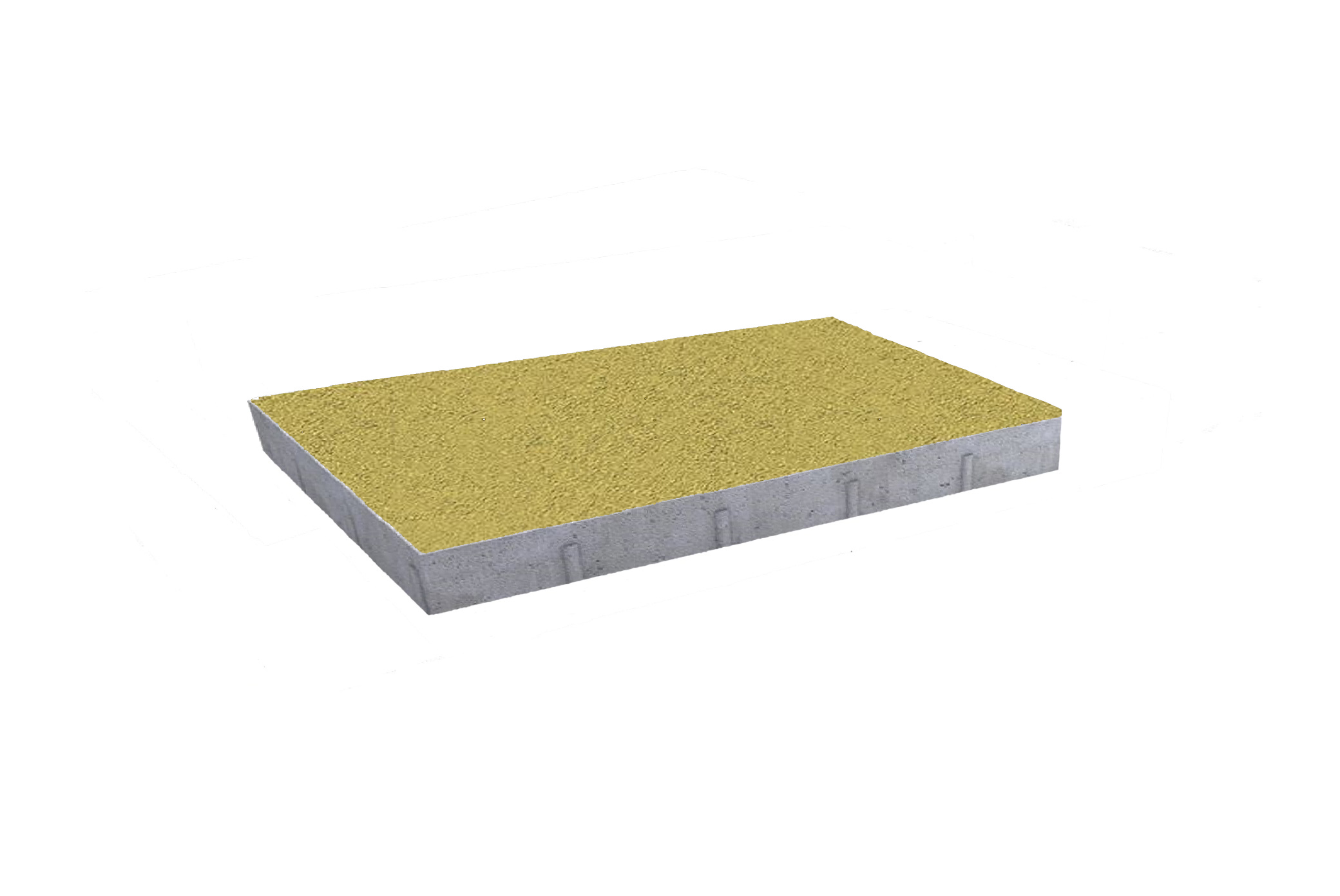 Тротуарная плитка Прямоугольник 750х500х80 мм <span>цвет Желтый</span>