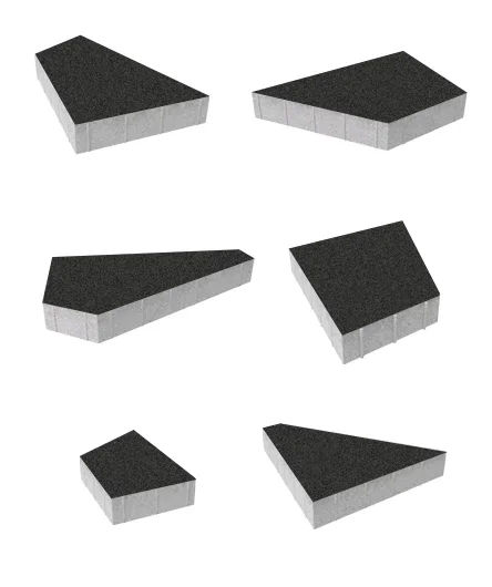 Тротуарная плитка Оригами <span>цвет Черный</span>