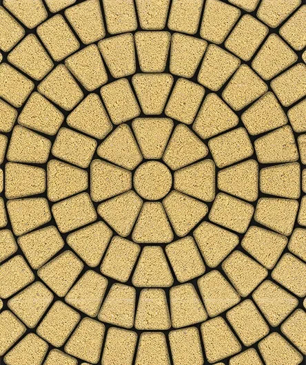 Тротуарная плитка Классико круговая <span>цвет Желтый</span>
