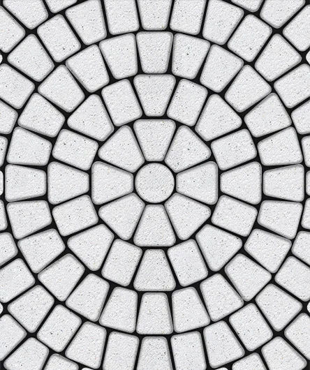 Тротуарная плитка Классико круговая <span>Стоунмикс цвет Белый</span>