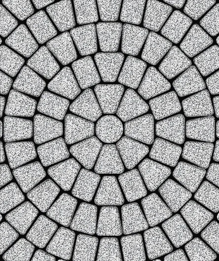 Тротуарная плитка Классико круговая <span>Стоунмикс цвет Черно-белый</span>