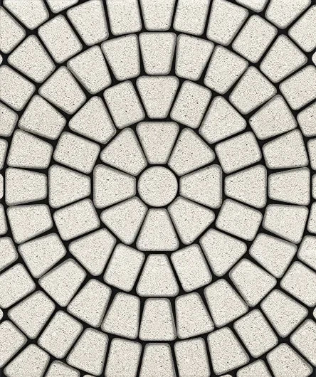 Тротуарная плитка Классико круговая <span>цвет Белый</span>