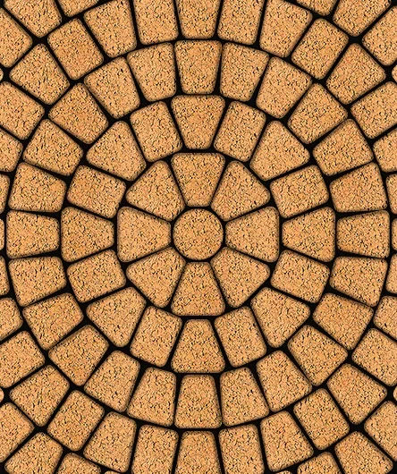Тротуарная плитка Классико круговая <span>Листопад цвет Сахара</span>