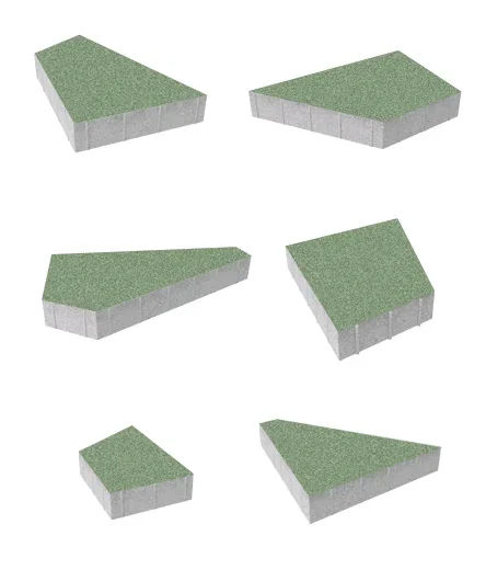 Тротуарная плитка Оригами <span>цвет Зеленый гранит</span>