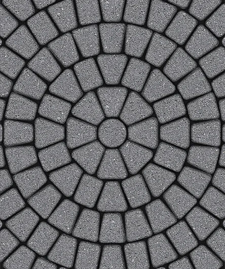Тротуарная плитка Классико круговая <span>цвет Серый</span>